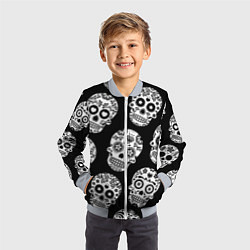 Бомбер детский Черепа, цвет: 3D-серый — фото 2