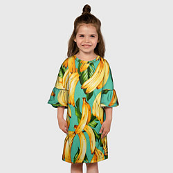 Платье клеш для девочки Банан, цвет: 3D-принт — фото 2