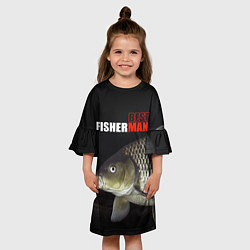 Платье клеш для девочки The best fisherman, цвет: 3D-принт — фото 2