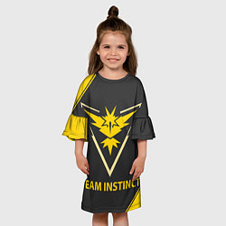 Платье клеш для девочки Pokemon Yellow Team, цвет: 3D-принт — фото 2