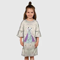 Платье клеш для девочки Panda Girl: yes yes?, цвет: 3D-принт — фото 2