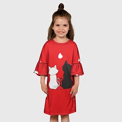 Платье клеш для девочки Cat Love, цвет: 3D-принт — фото 2