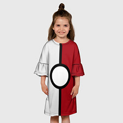 Платье клеш для девочки I'm Pokeball, цвет: 3D-принт — фото 2