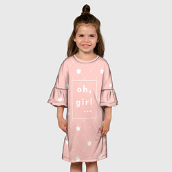Платье клеш для девочки Oh, girl, цвет: 3D-принт — фото 2
