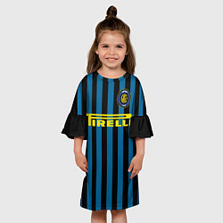 Платье клеш для девочки Inter FC: Pirelli, цвет: 3D-принт — фото 2