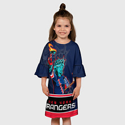 Платье клеш для девочки New York Rangers, цвет: 3D-принт — фото 2