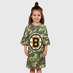 Платье клеш для девочки Bruins Camouflage, цвет: 3D-принт — фото 2