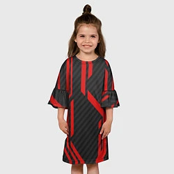 Платье клеш для девочки CS:GO Redline, цвет: 3D-принт — фото 2