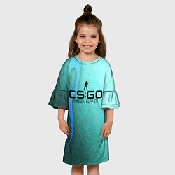 Платье клеш для девочки Cs:go - Bunsen burner, style glock-18 Горелка Бунз, цвет: 3D-принт — фото 2