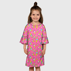 Платье клеш для девочки Мороженка, цвет: 3D-принт — фото 2