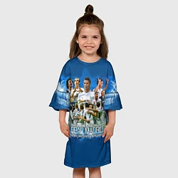 Платье клеш для девочки Real Madrid, цвет: 3D-принт — фото 2
