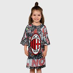 Платье клеш для девочки Milan FC, цвет: 3D-принт — фото 2