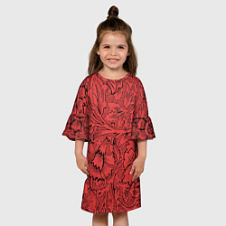 Платье клеш для девочки Огония страсти, цвет: 3D-принт — фото 2