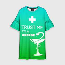 Платье клеш для девочки Trust me, i'm a doctor, цвет: 3D-принт