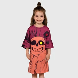 Платье клеш для девочки Sans Undertale, цвет: 3D-принт — фото 2