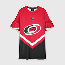 Платье клеш для девочки NHL: Carolina Hurricanes, цвет: 3D-принт