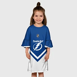 Платье клеш для девочки NHL: Tampa Bay Lightning, цвет: 3D-принт — фото 2