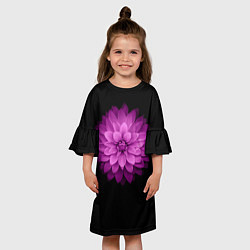 Платье клеш для девочки Violet Flower, цвет: 3D-принт — фото 2