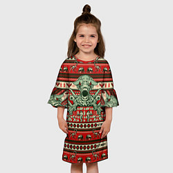 Платье клеш для девочки Contra Christmas, цвет: 3D-принт — фото 2