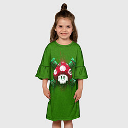 Платье клеш для девочки Mushroom is Dead, цвет: 3D-принт — фото 2