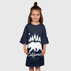 Платье клеш для девочки California Republic, цвет: 3D-принт — фото 2