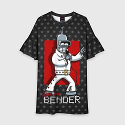 Платье клеш для девочки Bender Presley, цвет: 3D-принт