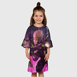Платье клеш для девочки Фиора, цвет: 3D-принт — фото 2