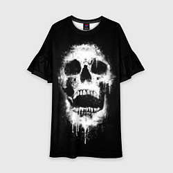 Платье клеш для девочки Evil Skull, цвет: 3D-принт