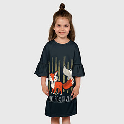 Платье клеш для девочки No Fox Given, цвет: 3D-принт — фото 2