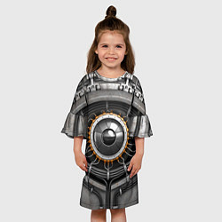 Платье клеш для девочки Android eye, цвет: 3D-принт — фото 2
