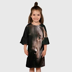 Платье клеш для девочки Лабрадор, цвет: 3D-принт — фото 2