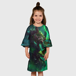 Платье клеш для девочки Twitch, цвет: 3D-принт — фото 2