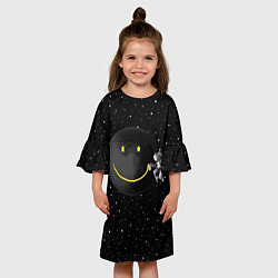 Платье клеш для девочки Лунная улыбка, цвет: 3D-принт — фото 2