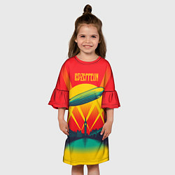 Платье клеш для девочки Led Zeppelin: Hindenburg, цвет: 3D-принт — фото 2