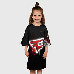 Платье клеш для девочки FaZe Clan: Black collection, цвет: 3D-принт — фото 2