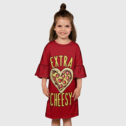 Платье клеш для девочки Extra Cheesy, цвет: 3D-принт — фото 2