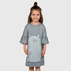 Платье клеш для девочки Медвежата под дождем, цвет: 3D-принт — фото 2