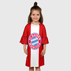 Платье клеш для девочки Bayern FC: Red line, цвет: 3D-принт — фото 2