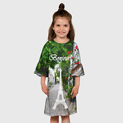 Платье клеш для девочки Bonjour Paris, цвет: 3D-принт — фото 2