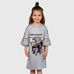 Платье клеш для девочки Paul Van Dyk, цвет: 3D-принт — фото 2