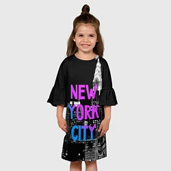 Платье клеш для девочки Flur NYC, цвет: 3D-принт — фото 2