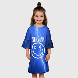 Платье клеш для девочки Nirvana: Lightning, цвет: 3D-принт — фото 2