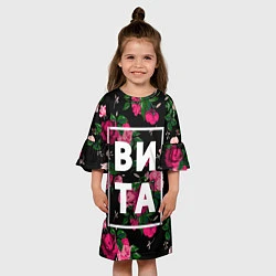 Платье клеш для девочки Вита, цвет: 3D-принт — фото 2