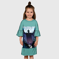 Платье клеш для девочки Dead Mountain, цвет: 3D-принт — фото 2