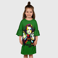 Платье клеш для девочки Green Day: Trio, цвет: 3D-принт — фото 2