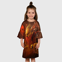 Платье клеш для девочки Gondar Gold, цвет: 3D-принт — фото 2