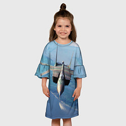 Платье клеш для девочки МиГ-31, цвет: 3D-принт — фото 2