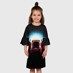Платье клеш для девочки Spaceman, цвет: 3D-принт — фото 2