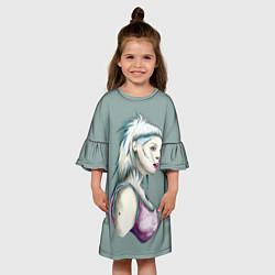 Платье клеш для девочки Yolandi Death, цвет: 3D-принт — фото 2