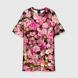 Платье клеш для девочки Розовый рай, цвет: 3D-принт